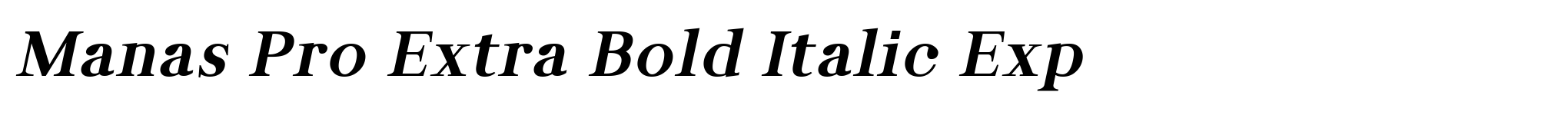 Manas Pro Extra Bold Italic Exp image